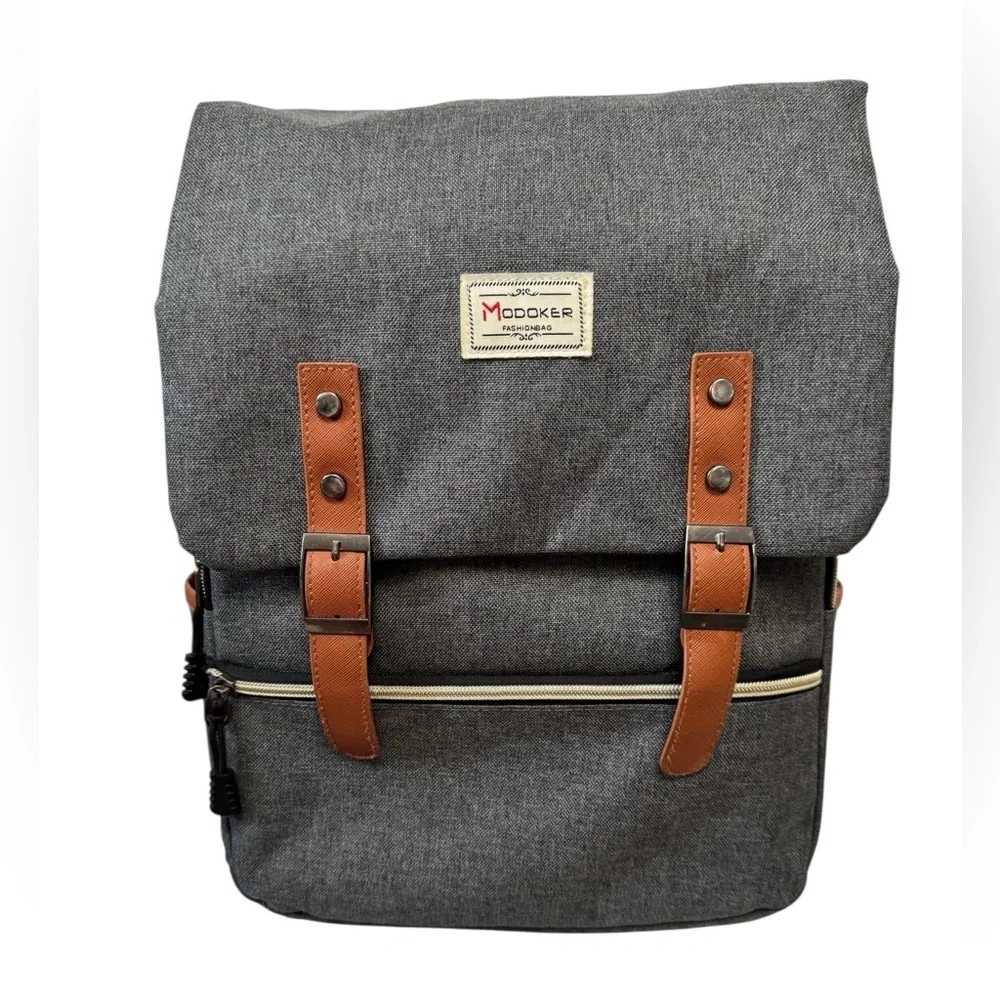 Modoker 15'' Vintage Laptop Backpack with USB‎ Charging Port